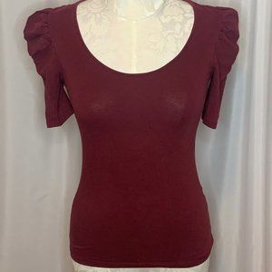 ZARA TRF Women's Medium Maroon Blouse